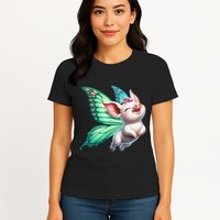 Happy Flying Pig With Butterfly Wings Fly Pig Lovers Womens T-Shirt