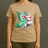 Happy Flying Pig With Butterfly Wings Fly Pig Lovers T-Shirt