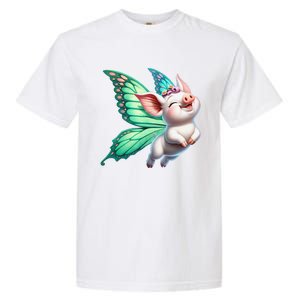 Happy Flying Pig With Butterfly Wings Fly Pig Lovers Garment-Dyed Heavyweight T-Shirt