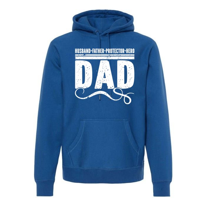 Husband Father Protector Hero Best Dad Ever Fathers Day Gift Premium Hoodie