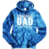 Husband Father Protector Hero Best Dad Ever Fathers Day Gift Tie Dye Hoodie