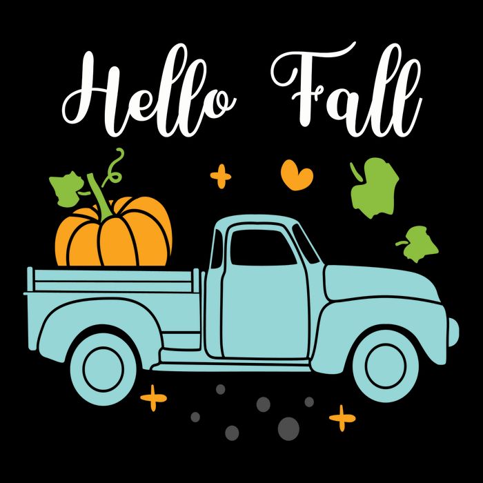 Hello Fall Pumpkin Vintage Truck Apron