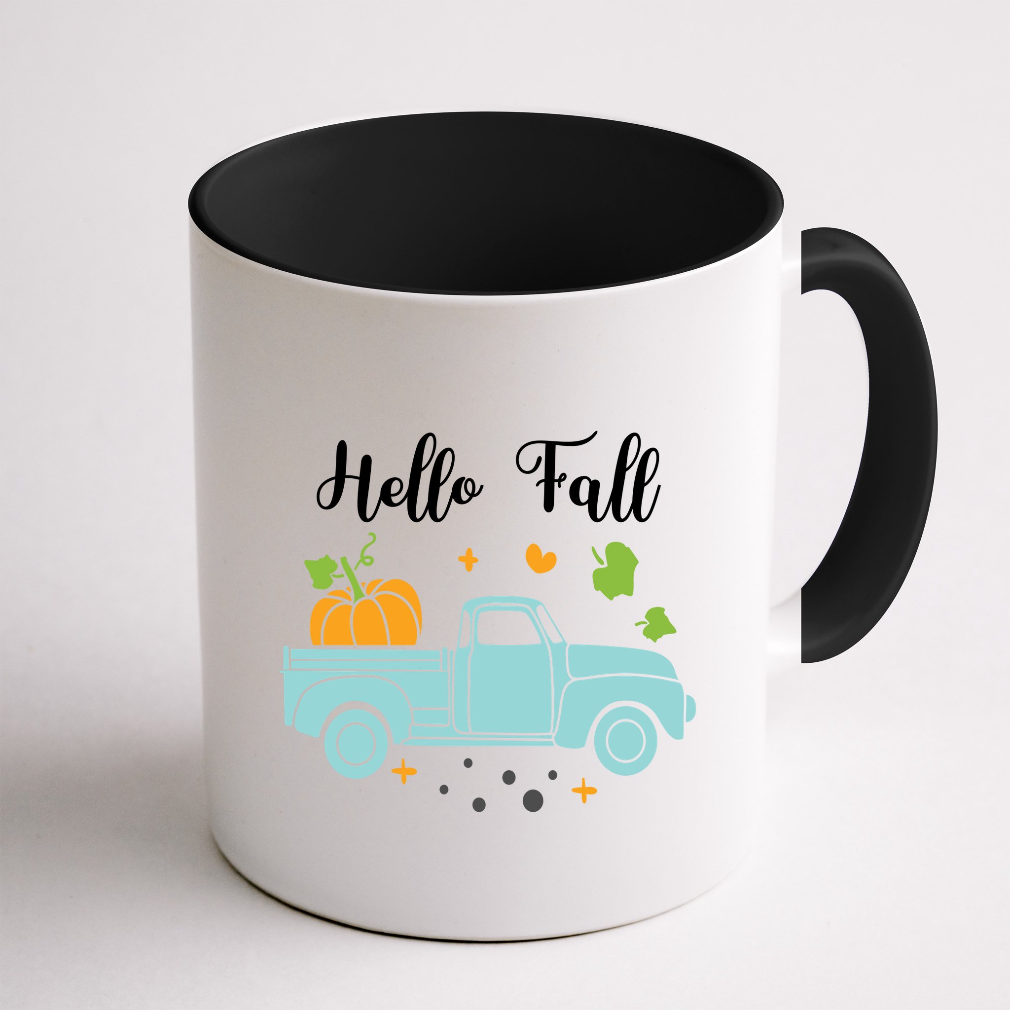 Hello Fall Pumpkin Vintage Truck Mug