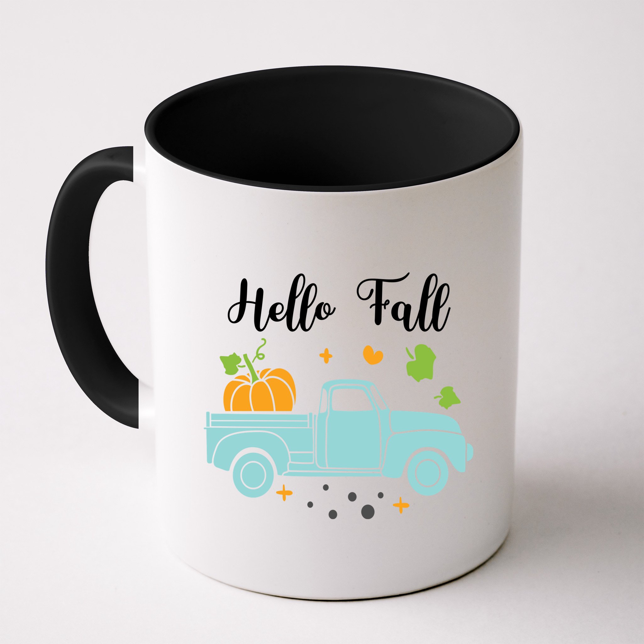 Hello Fall Pumpkin Vintage Truck Mug
