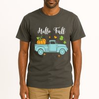 Hello Fall Pumpkin Vintage Truck Tall T-Shirt