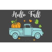 Hello Fall Pumpkin Vintage Truck Bumper Sticker