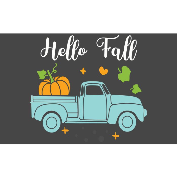 Hello Fall Pumpkin Vintage Truck Bumper Sticker