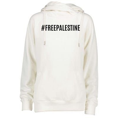 Hashtag Free Palestine For Women Gaza Womens Funnel Neck Pullover Hood