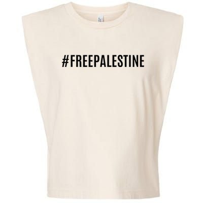 Hashtag Free Palestine For Women Gaza Garment-Dyed Women's Muscle Tee