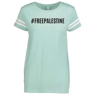 Hashtag Free Palestine For Women Gaza Enza Ladies Jersey Football T-Shirt