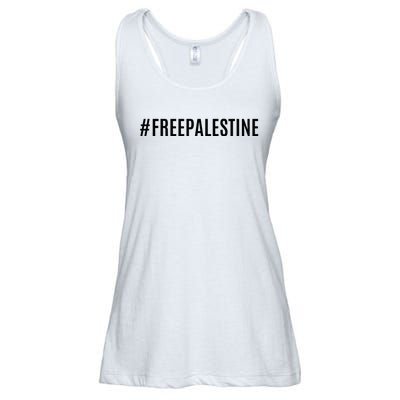 Hashtag Free Palestine For Women Gaza Ladies Essential Flowy Tank