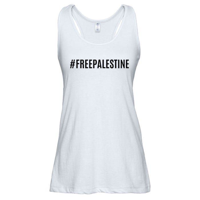 Hashtag Free Palestine For Women Gaza Ladies Essential Flowy Tank