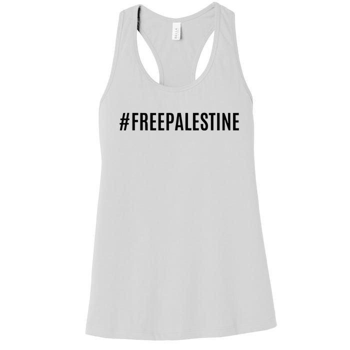 Hashtag Free Palestine For Women Gaza Women's Racerback Tank