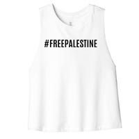 Hashtag Free Palestine For Women Gaza Women's Racerback Cropped Tank