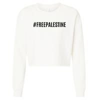 Hashtag Free Palestine For Women Gaza Cropped Pullover Crew