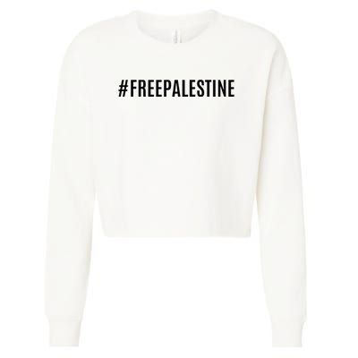 Hashtag Free Palestine For Women Gaza Cropped Pullover Crew