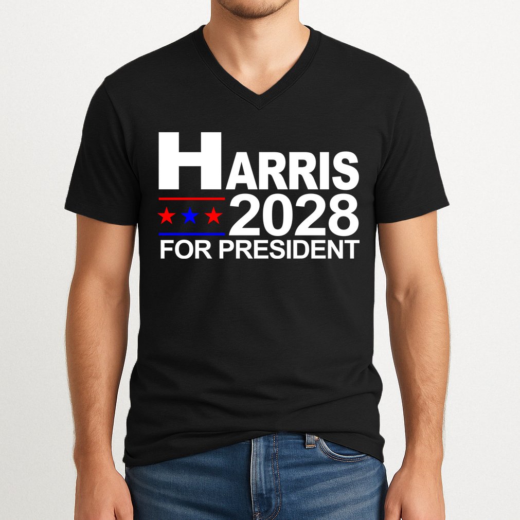 Harris For President 2028  V-Neck T-Shirt