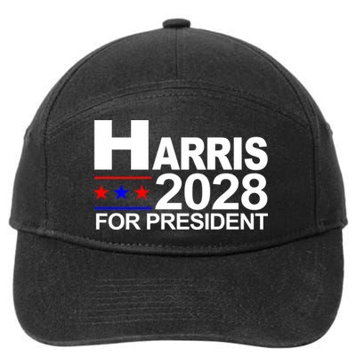 Harris For President 2028  7-Panel Snapback Hat