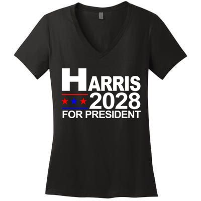 Harris For President 2028  Women's V-Neck T-Shirt