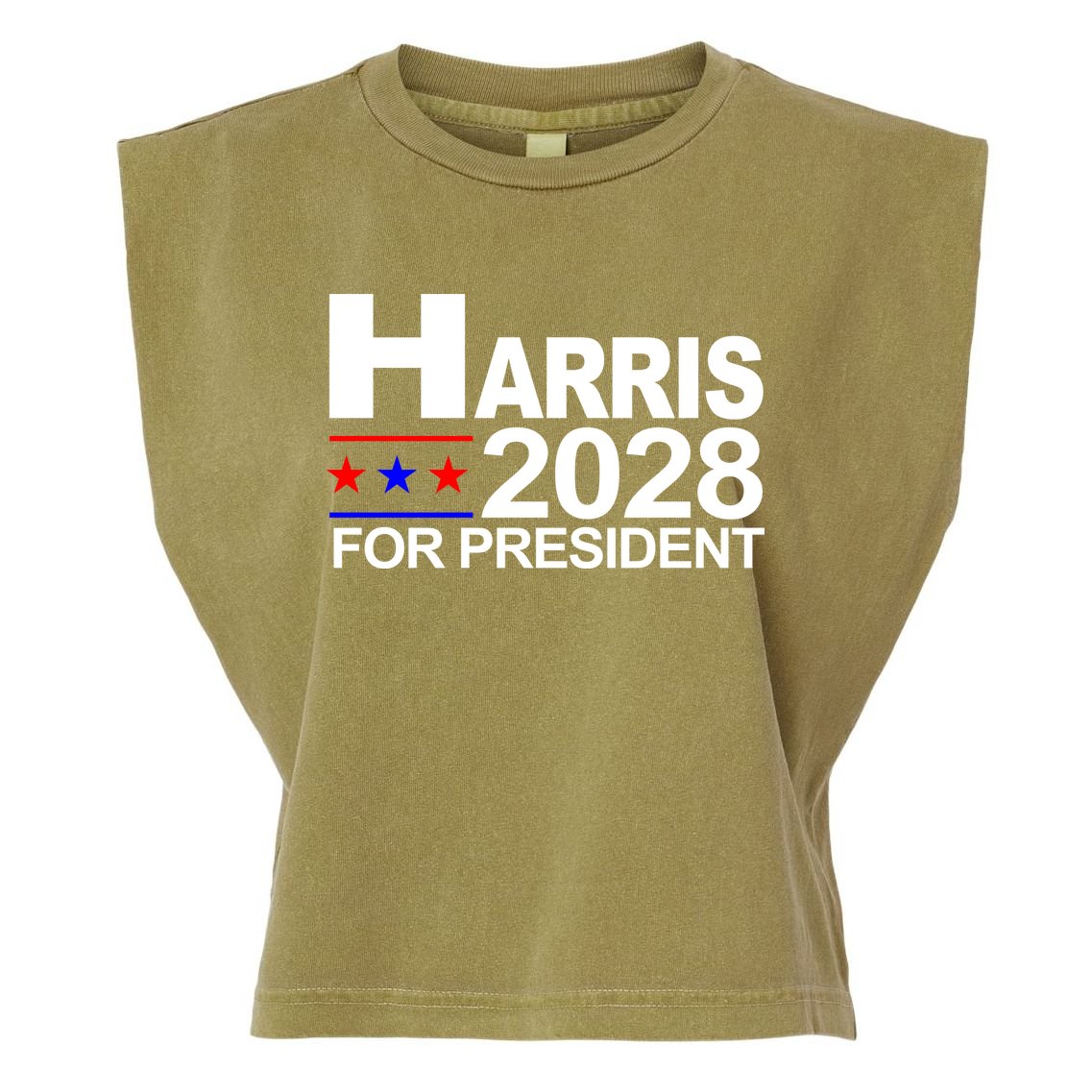 Harris For President 2028  Garment-Dyed Women's Muscle Tee