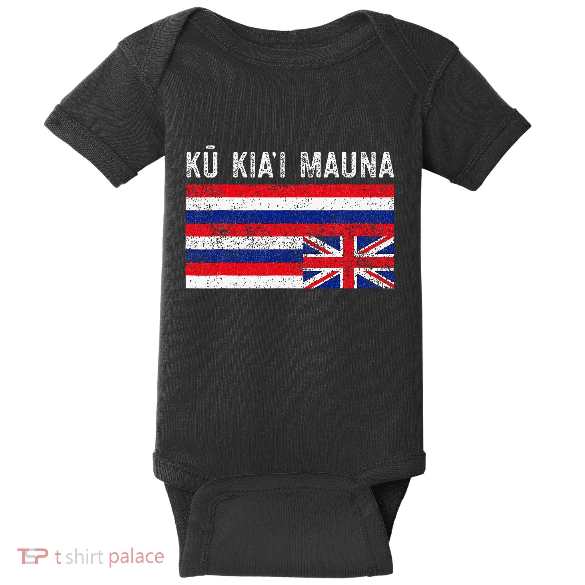 Hawaiian Flag Protest Protect Mauna Kea Ku Kiai Mauna Baby Bodysuit