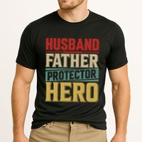 Husband Father Protector Hero FatherS Day Themed Graphic Cooling Performance Crew T-Shirt