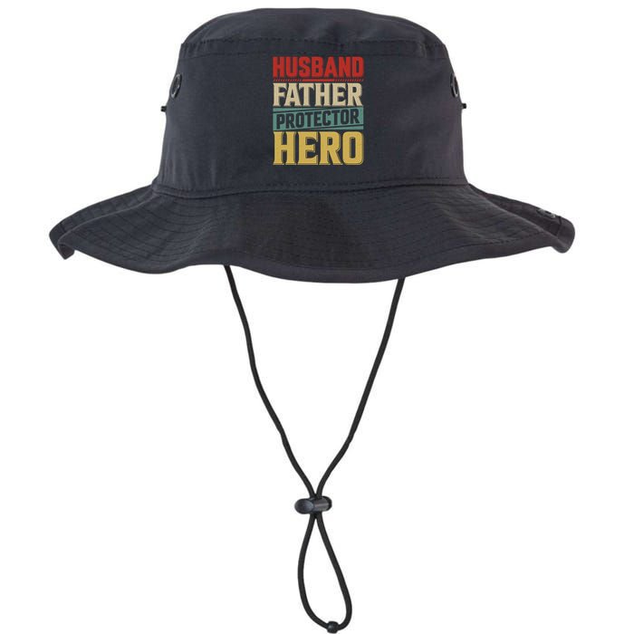 Husband Father Protector Hero FatherS Day Themed Graphic Legacy Cool Fit Booney Bucket Hat