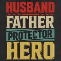 Husband Father Protector Hero FatherS Day Themed Graphic 15oz Campfire Ceramic Mug