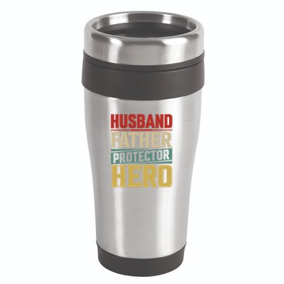 Husband Father Protector Hero FatherS Day Themed Graphic 16oz Travel Tumbler
