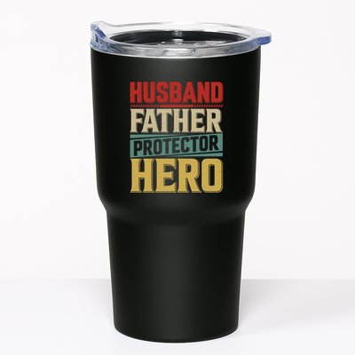 Husband Father Protector Hero FatherS Day Themed Graphic Tumbler