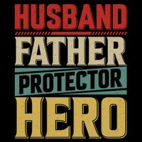 Husband Father Protector Hero FatherS Day Themed Graphic Women's Knotted Racerback Tank