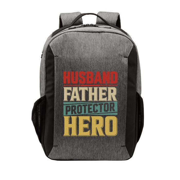 Husband Father Protector Hero FatherS Day Themed Graphic Vector Backpack