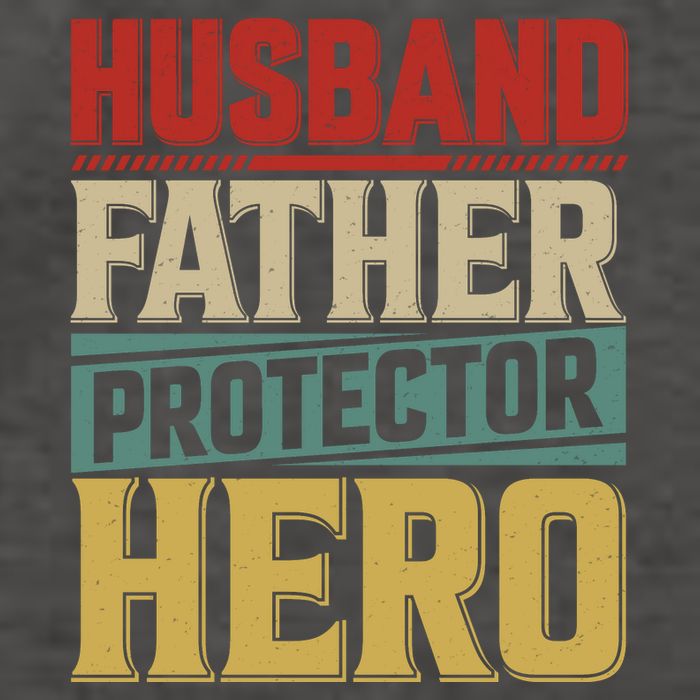 Husband Father Protector Hero FatherS Day Themed Graphic Vector Backpack