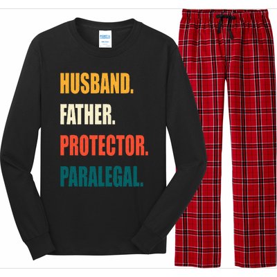 Husband Father Protector Paralegal Long Sleeve Pajama Set