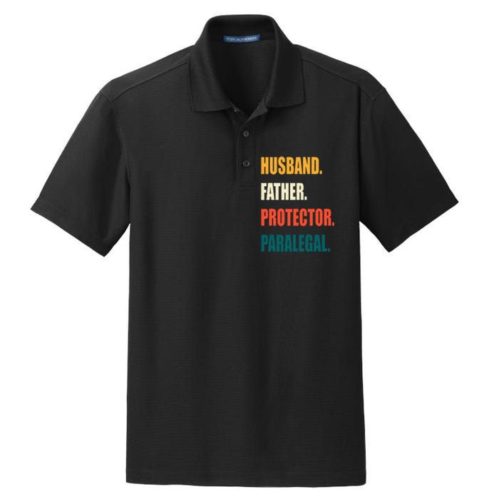 Husband Father Protector Paralegal Dry Zone Grid Polo