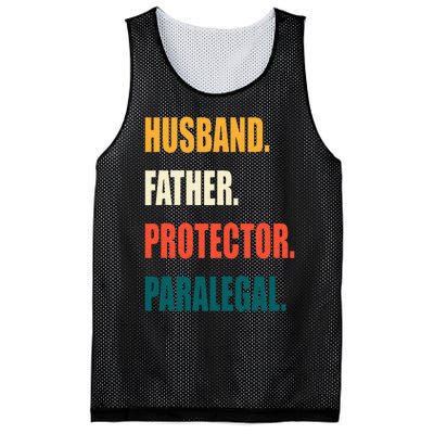 Husband Father Protector Paralegal Mesh Reversible Basketball Jersey Tank