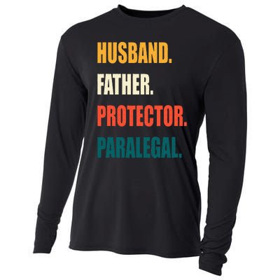 Husband Father Protector Paralegal Cooling Performance Long Sleeve Crew