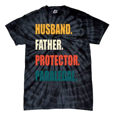 Husband Father Protector Paralegal Tie-Dye T-Shirt