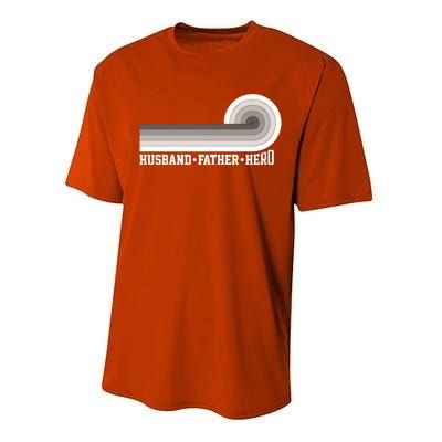 Husband Father Protector Hero Legend Happy Fathers Day Cute Gift Performance Sprint T-Shirt