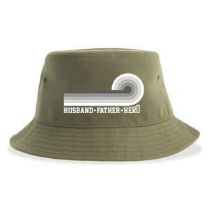 Husband Father Protector Hero Legend Happy Fathers Day Cute Gift Sustainable Bucket Hat