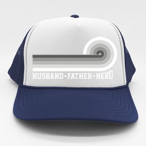 Husband Father Protector Hero Legend Happy Fathers Day Cute Gift Trucker Hat