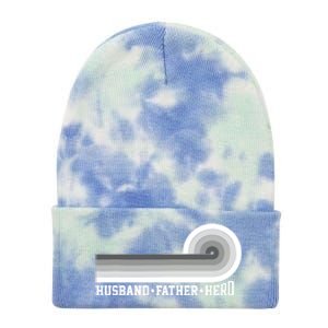 Husband Father Protector Hero Legend Happy Fathers Day Cute Gift Tie Dye 12in Knit Beanie