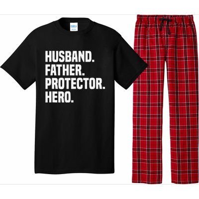 Husband Father Protector Hero Funny Fathers Day Pajama Set