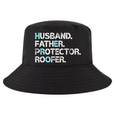 Husband Father Protector Roofer Gift Roofing Contractor Dad Cool Comfort Performance Bucket Hat