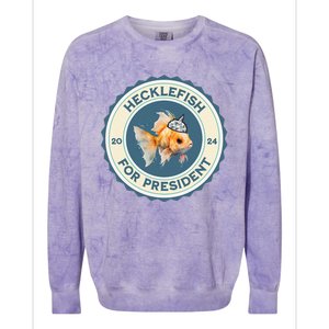 Hecklefish For President 2024 Colorblast Crewneck Sweatshirt