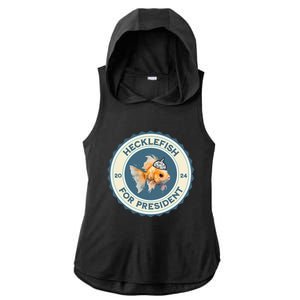 Hecklefish For President 2024 Ladies PosiCharge Tri-Blend Wicking Draft Hoodie Tank