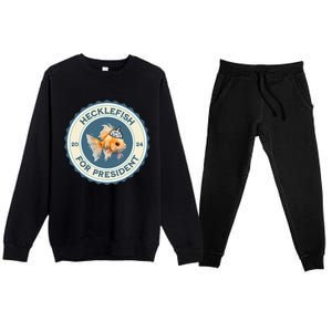 Hecklefish For President 2024 Premium Crewneck Sweatsuit Set