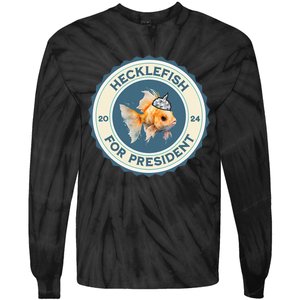 Hecklefish For President 2024 Tie-Dye Long Sleeve Shirt