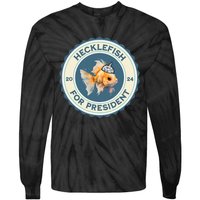 Hecklefish For President 2024 Tie-Dye Long Sleeve Shirt