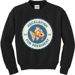 Hecklefish For President 2024 Kids Sweatshirt